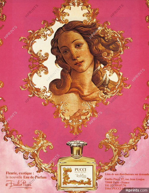 Emilio Pucci (Perfumes) 1981 Botticelli Venus
