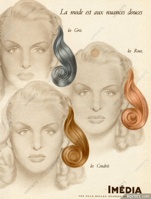 Imédia (Hair Care) 1949 Imédia, Dyes for hair, Hairstyle