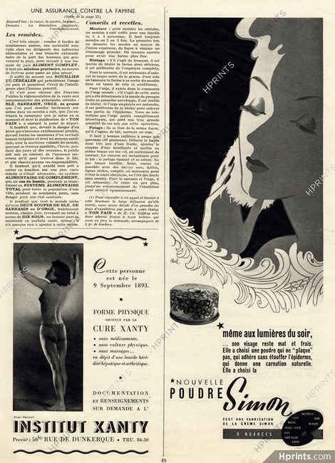 Crème Simon (Cosmetics) 1941 Abel