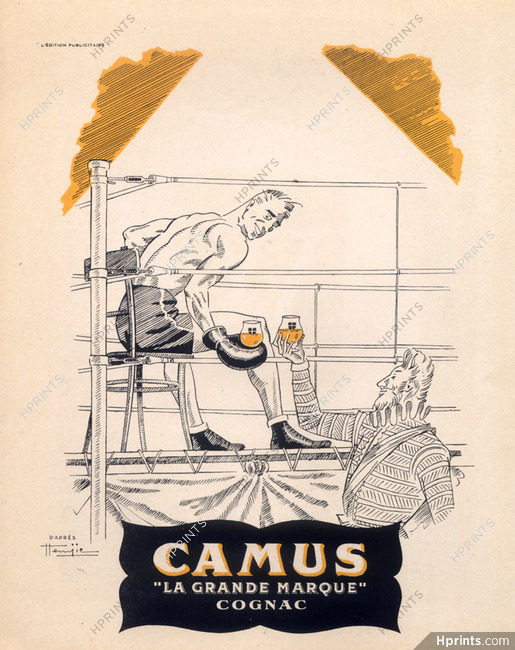 Camus (Brandy, Cognac) 1944, Marcel Jacques Hemjic, Georges Carpentier, Boxing