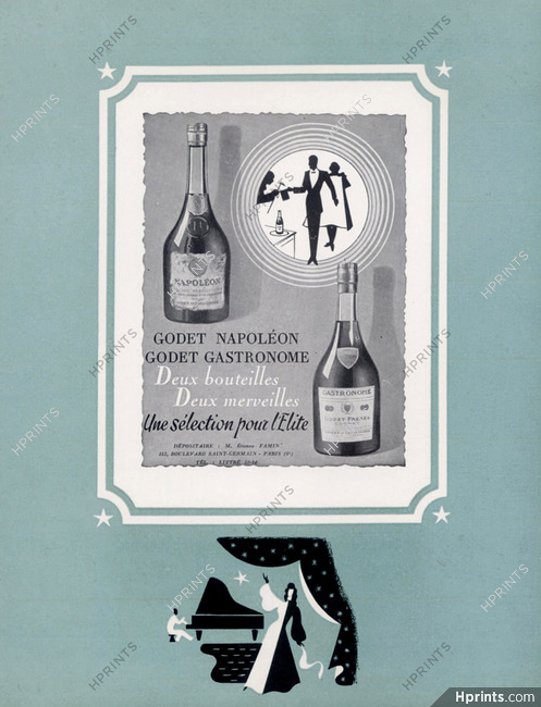 Godet Frères (Brandy, Cognac) 1943