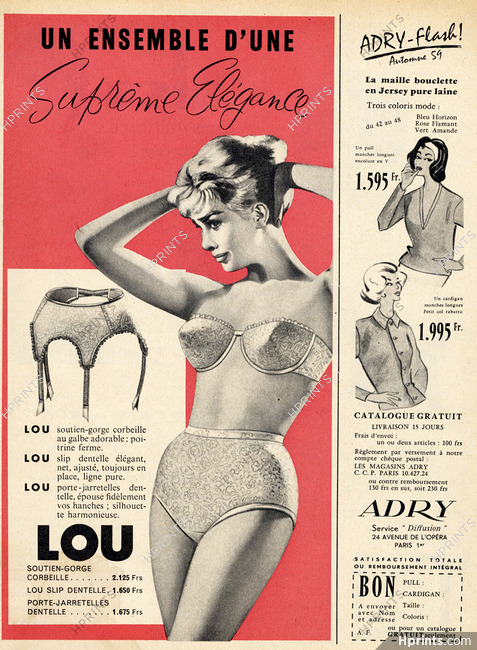 Lou (Lingerie) 1959 Bra — Advertisement