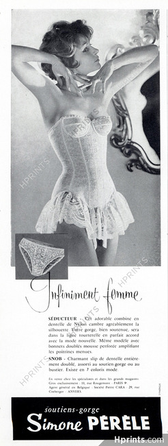 Simone Pérèle 1959 Combiné de Dentelle, Lace Corselette
