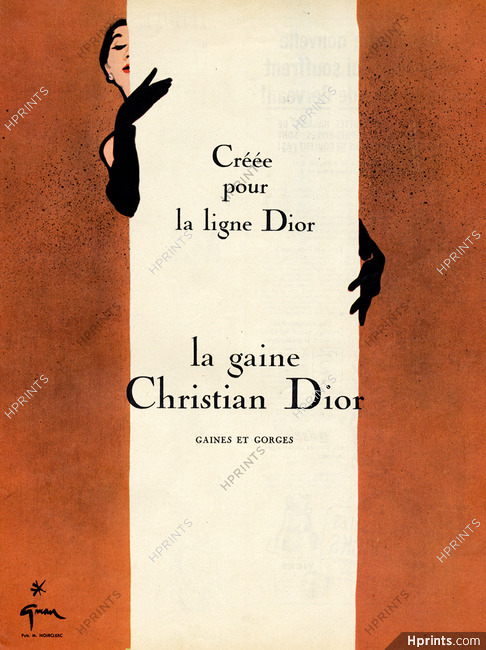 Christian Dior (Lingerie) 1955 René Gruau (L)