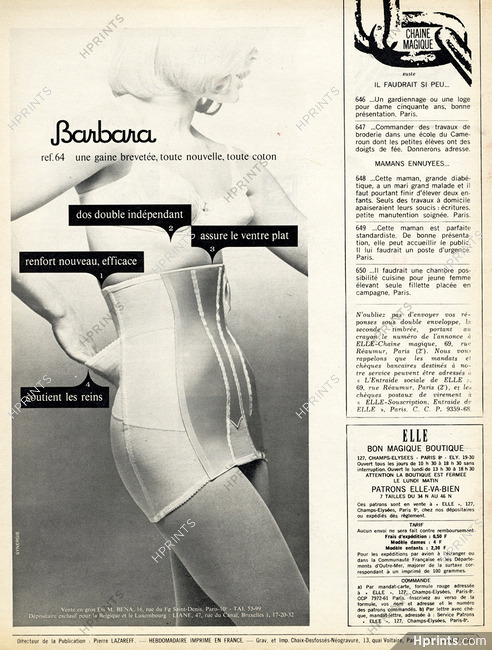 Barbara (Lingerie) 1965 Girdle — Advertisement