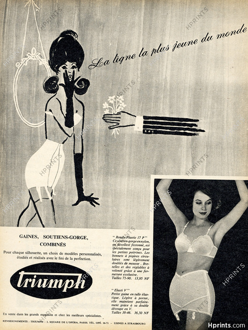 Triumph (Lingerie) 1960 Dane Gibbs, Girdle — Advertisement