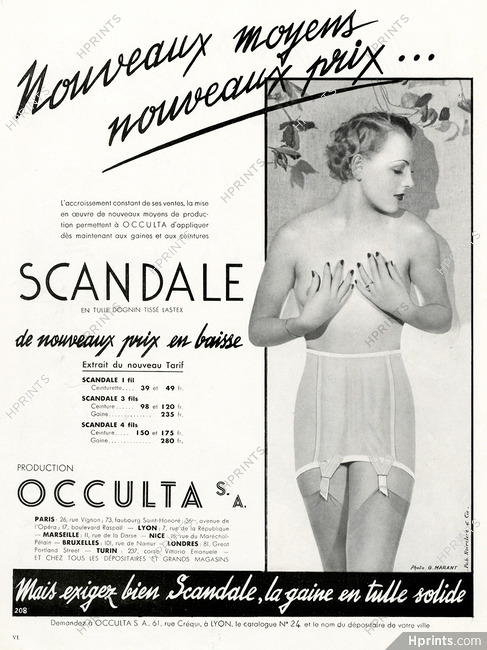 Scandale (Lingerie) 1935 Girdle, Photo G. Marant