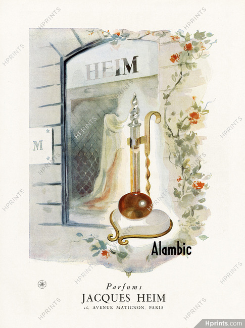 Jacques Heim (Perfumes) 1946 Alambic Shop Henry Jean Gilot (L)