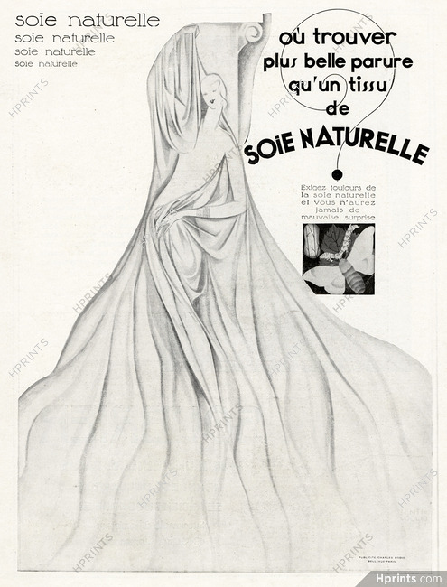 Soie Naturelle 1931 Textile Silk, Benti Voglio