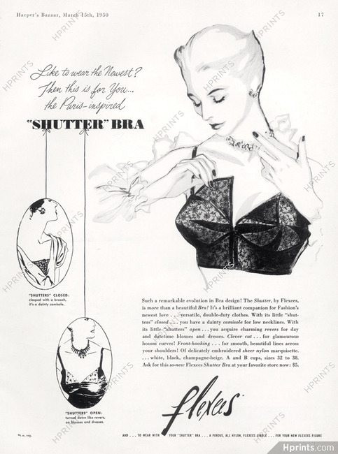 Flexees (Lingerie) 1950 Bra Lace — Advertisement