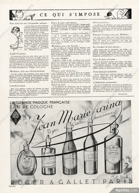 Roger & Gallet (Perfumes) 1930