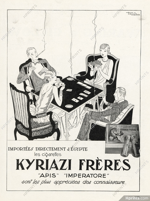 Kyriazi Frères 1928 Cigarettes Holder Apis, Imperatore, Hemjic