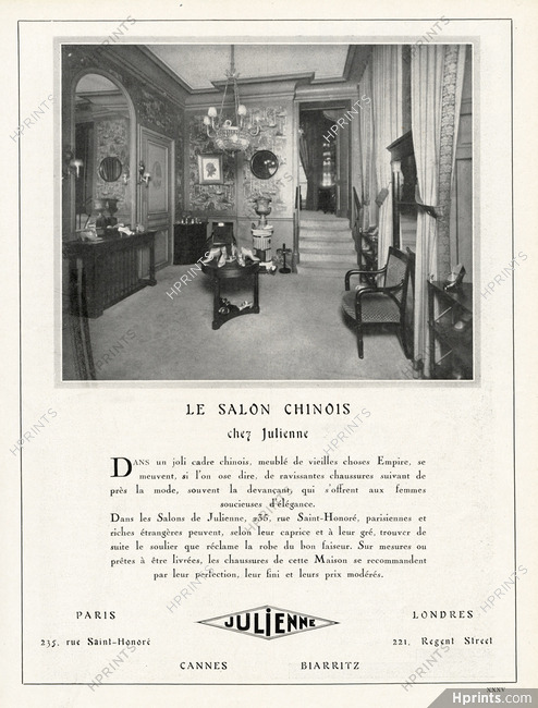 Julienne (Shoes) 1928 Le Salon Chinois, Chinese
