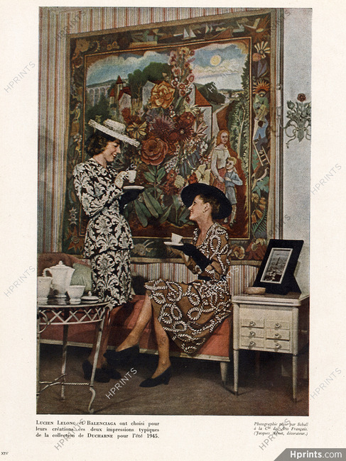 Lucien Lelong & Balenciaga 1945 Ducharne, Schall