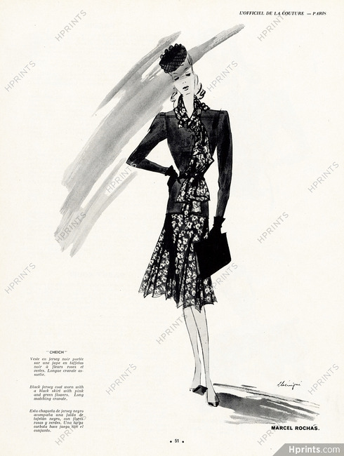 Marcel Rochas 1940 "Cheich" Summer Suit, Benigni