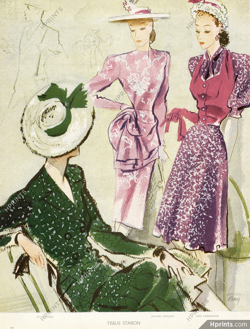 Balenciaga, Lafaurie, Mad Carpentier 1946 Summer Dresses