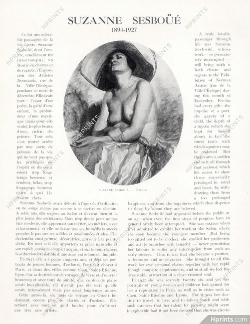 Suzanne Sesbouë, 1927 - Biographie, "Etude", Artist's Career, 1 pages