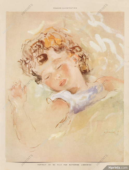 Katherine Librowicz 1949 Portrait de ma fille