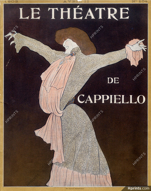 Leonetto Cappiello 1903 Sarah Bernhardt, Caricature