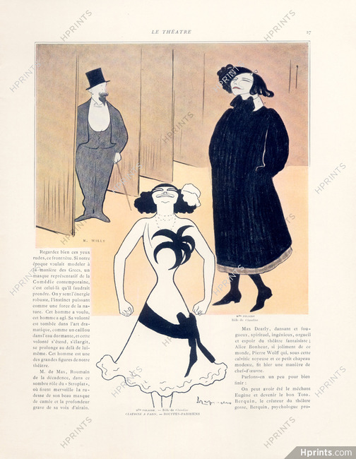 Leonetto Cappiello 1903 Polaire & Willy, caricature "Claudine à Paris"