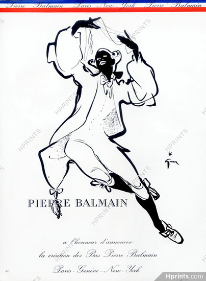 Pierre Balmain (Lingerie) 1953 René Gruau, Stockings