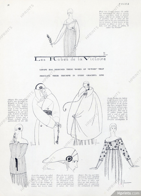 Georges Lepape 1919 "Les Robes de la Victoire"