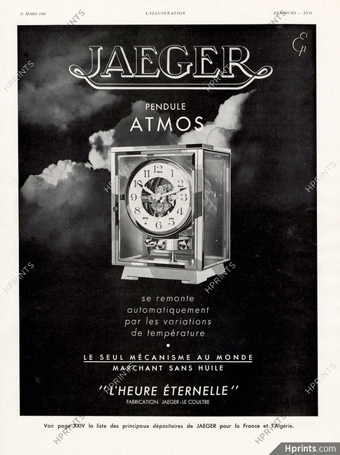 Jaeger-leCoultre 1936 Atmos Pendule
