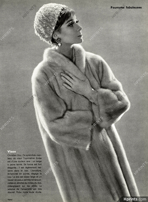 Christian Dior (Fur clothing) 1962 Manteau de vison, Pottier