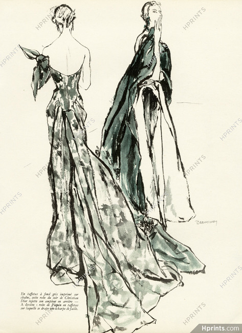 Sylvia Braverman 1953 Christian Dior, Paquin, Evening Gowns, Taffetas