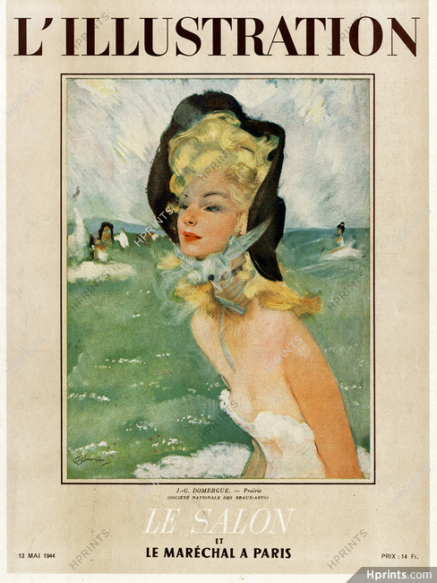 Jean-Gabriel Domergue 1944 Prairie, L'Illustration cover