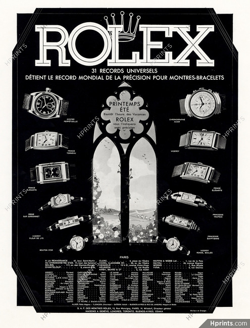 Rolex 1938 Viceroy, Prince, Princesse, Printemps-Eté