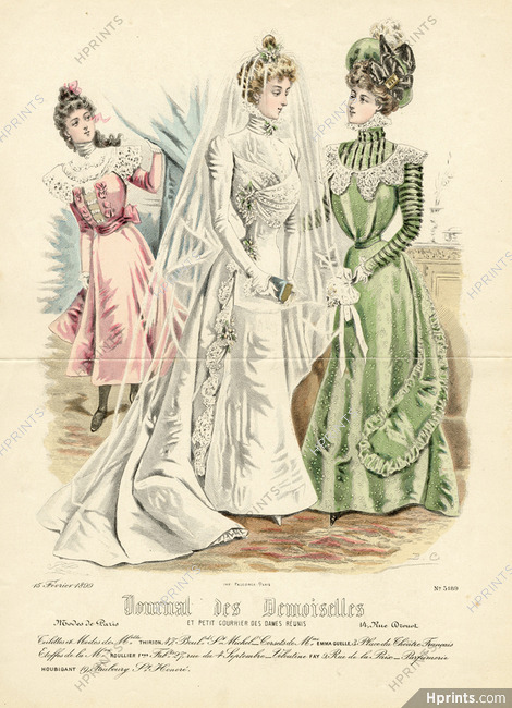Journal des Demoiselles (et Petit Courrier des Dames réunis) 1899 N°5189 Toilettes et Modes Mme Thirion, P. Lacourière