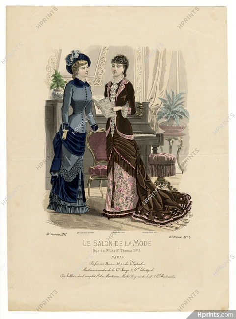 Le Salon de la Mode 1881 N°490 6ème année Pl.3