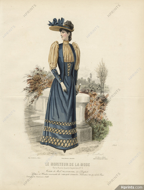 Le Moniteur de la Mode 1890 N°2643 Toilettte de Promenade Pelletier-Vidal