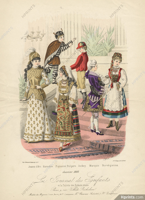 Le Journal des Enfants - Janvier 1883 Children Costumes, Huard-Alice Huard