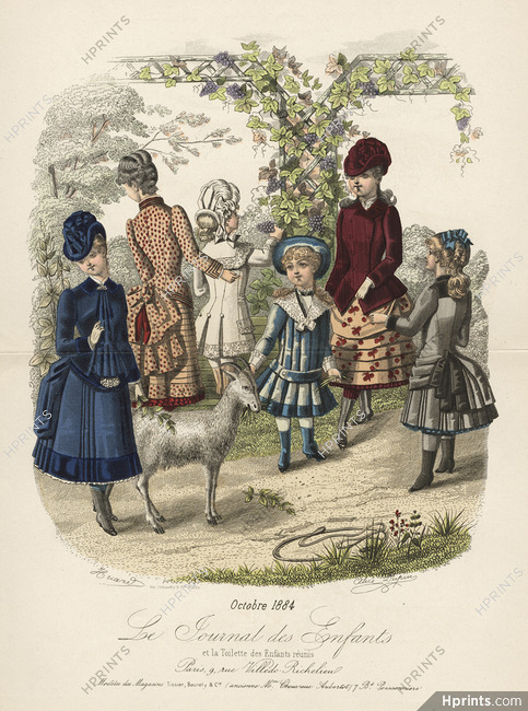 Le Journal des Enfants - Octobre 1884 Children Costumes, Goat, Huard-Alice Dupin