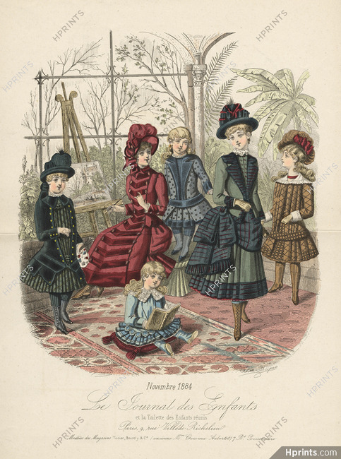 Le Journal des Enfants - Novembre 1884 Children Costumes, Painter, Huard-Alice Dupin