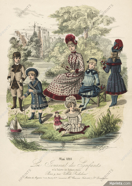 Le Journal des Enfants - Mai 1885 Children Costumes, Huard-Alice Dupin