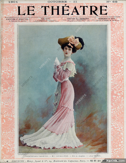 Eve Lavallière 1901 Théâtre des Variétés, "La Veine", Joséphine, Photo Reutlinger