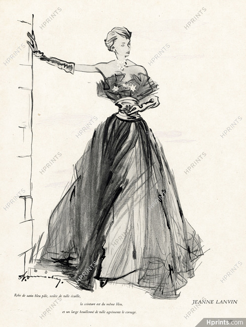 Jeanne Lanvin 1949 Robe de satin, Demachy