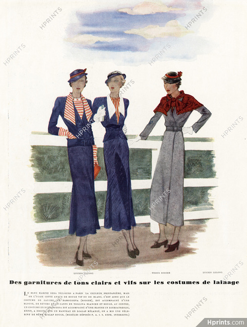 Lucien Lelong, Rodier 1933 Costumes de lainage, Jacques Demachy