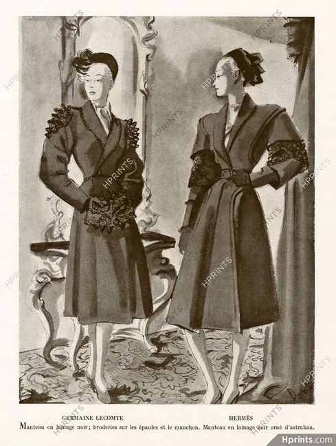 Hermes & Germaine Lecomte 1946 Astrakan Fur, André Delfau