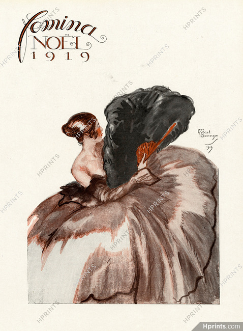 Jean-Gabriel Domergue 1919 Evening Gown, Fan