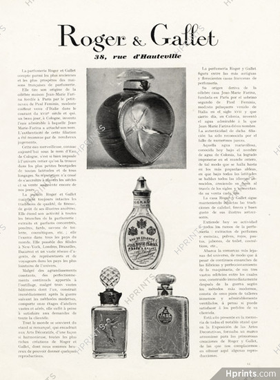 Roger & Gallet, 1926 - Art Déco Perfume Bottles, 1 pages