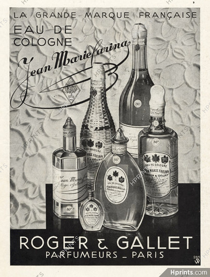 Roger & Gallet (Perfumes) 1931 Jean-Marie Farina
