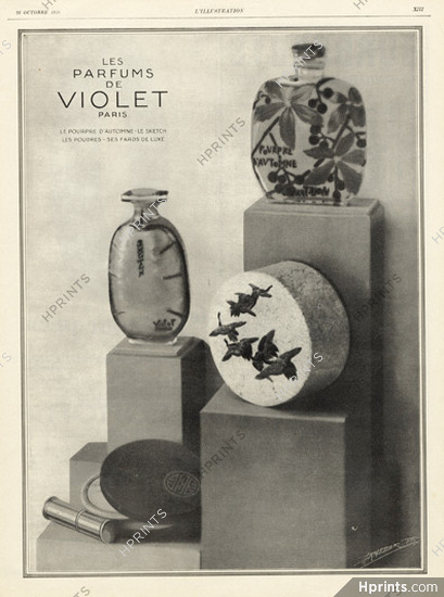 Violet (Perfumes) 1926 Pourpre d'Automne, Sketch (L)
