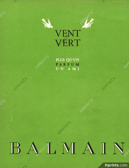 Pierre Balmain (Perfumes) 1956 vent vert