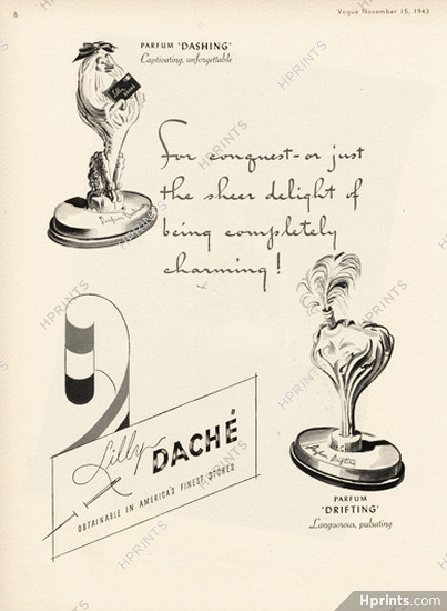Lilly Daché (Perfumes) 1943 Dashing, Drifting