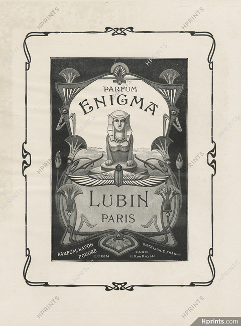 Lubin (Perfumes) 1906 Enigma, Sphinx, Egypt