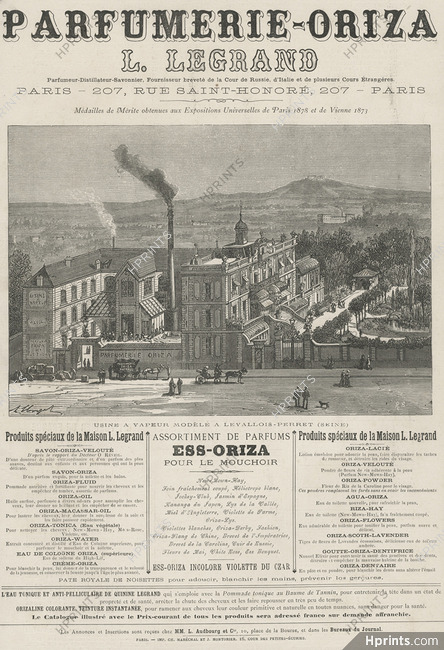 Oriza-L.Legrand (Perfumes) 1885 Factory, Levallois-Perret